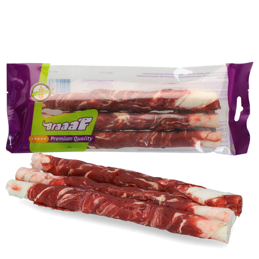 Snack a Macher Chien Boeuf et Poisson Twister - Braaaf