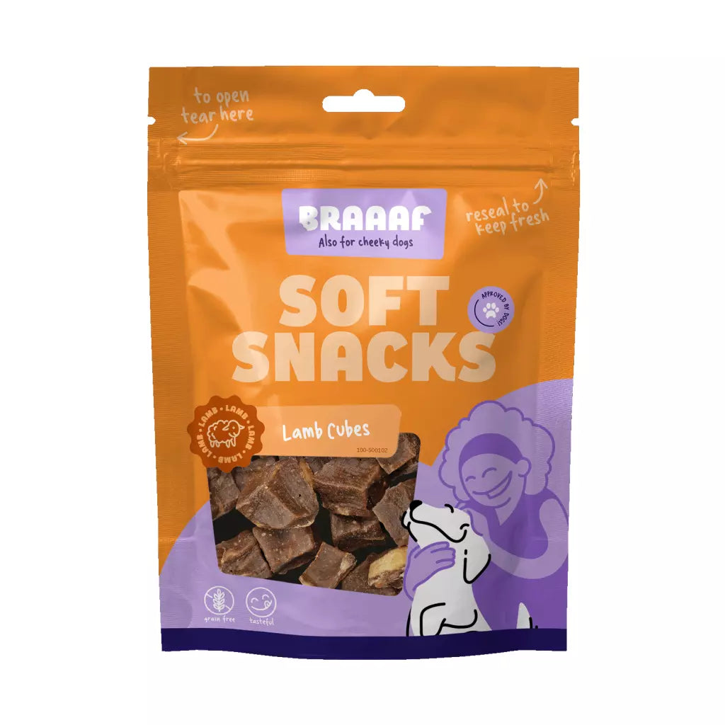 Friandise pour Chien Agneau et Poisson 85g - Braaaf