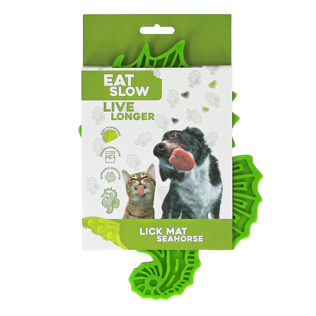 tapis-de-lechage-chien-hippocampe-vert