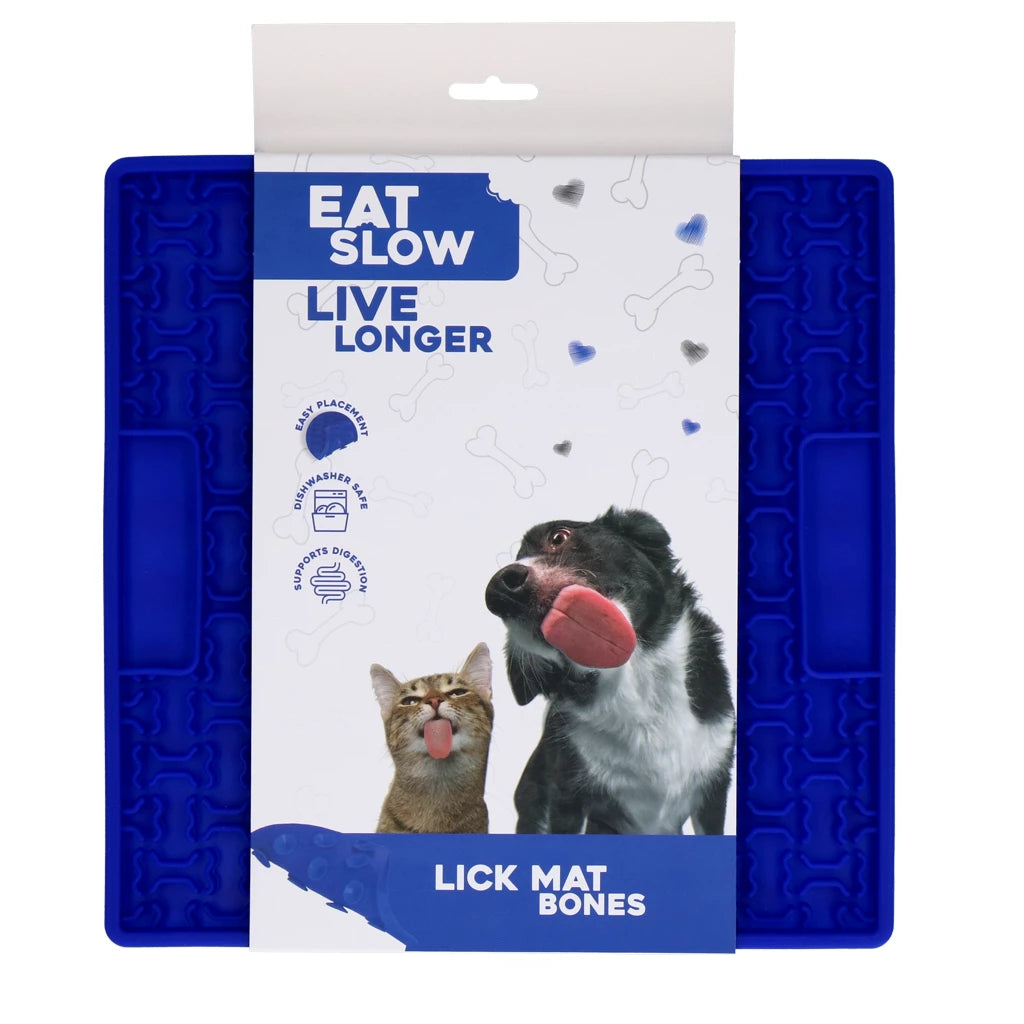 tapis-de-lechage-pour-chien-carre-eat-slow-live-longer-bleu