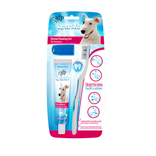 Brosse a Dent pour Chien avec Dentifrice Vanille Gingembre - AFP Sparkle