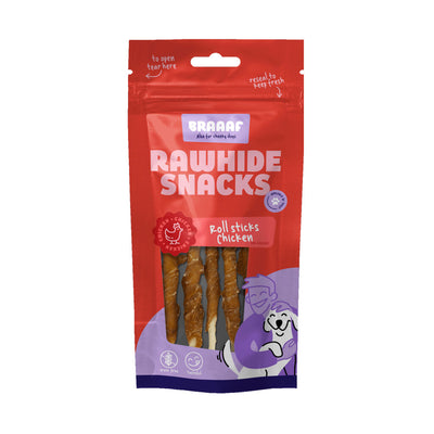 Snack a Macher Chien Rouler Bâtons de Poulet - Braaaf