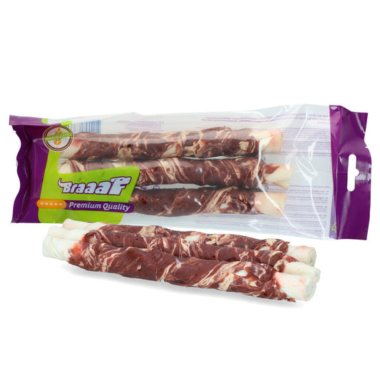 Snack a Macher Chien Agneau et Poisson Twister - Braaaf