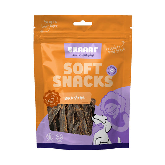 Friandise pour Chien Lanières de Canard 85g - Braaaf