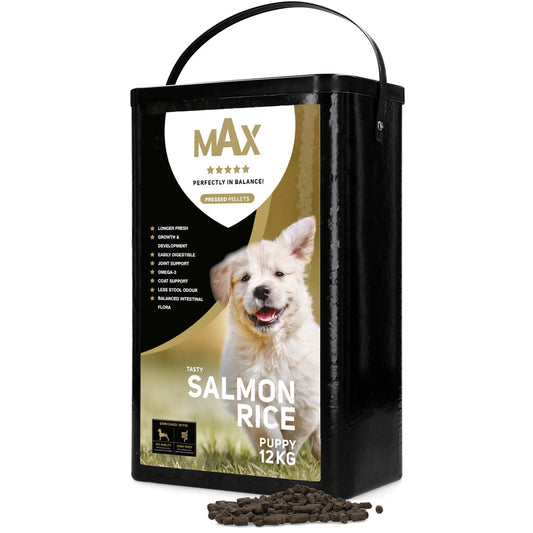 Croquette pour Chiot Saumon & Riz 12kg - Max
