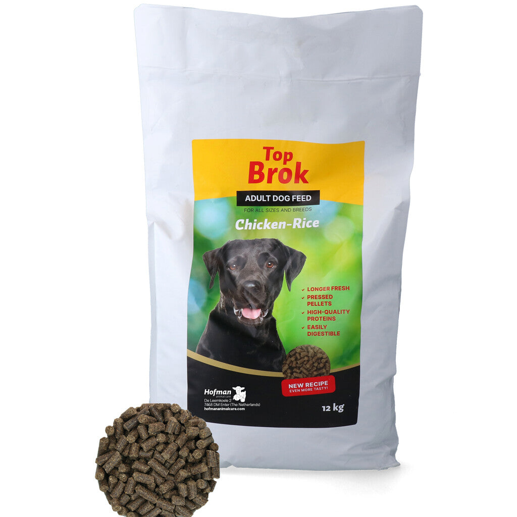 Croquettes pour Chien Pressées Poulet & Riz - Topbrok Dog